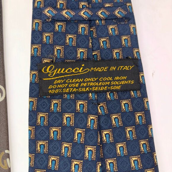 Vintage Gucci Lot Of 3 Designer Silk Ties Mad in Italy - Picture 13 of 15